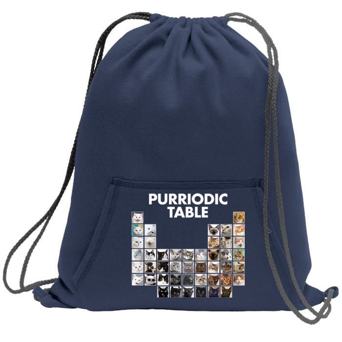 Purriodic Table Of Cats Periodic Sweatshirt Cinch Pack Bag