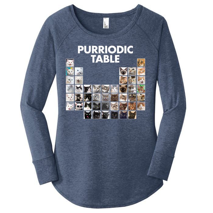 Purriodic Table Of Cats Periodic Women's Perfect Tri Tunic Long Sleeve Shirt