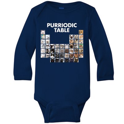 Purriodic Table Of Cats Periodic Baby Long Sleeve Bodysuit