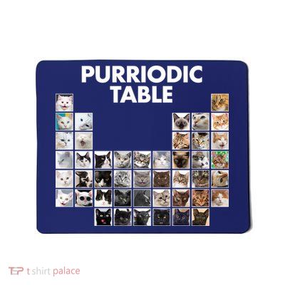 Purriodic Table Of Cats Periodic Mousepad
