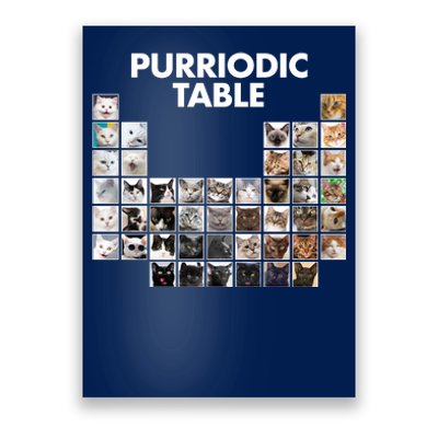 Purriodic Table Of Cats Periodic Poster