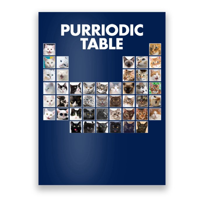 Purriodic Table Of Cats Periodic Poster