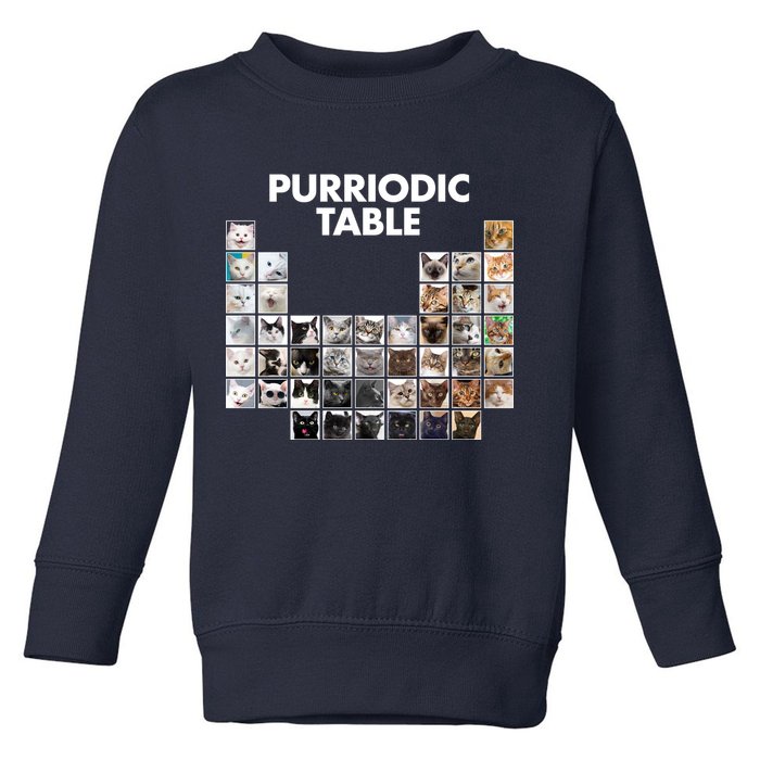 Purriodic Table Of Cats Periodic Toddler Sweatshirt
