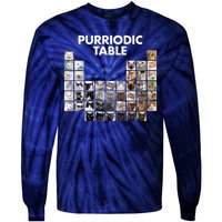 Purriodic Table Of Cats Periodic Tie-Dye Long Sleeve Shirt