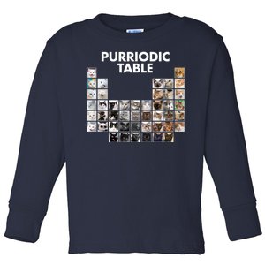 Purriodic Table Of Cats Periodic Toddler Long Sleeve Shirt