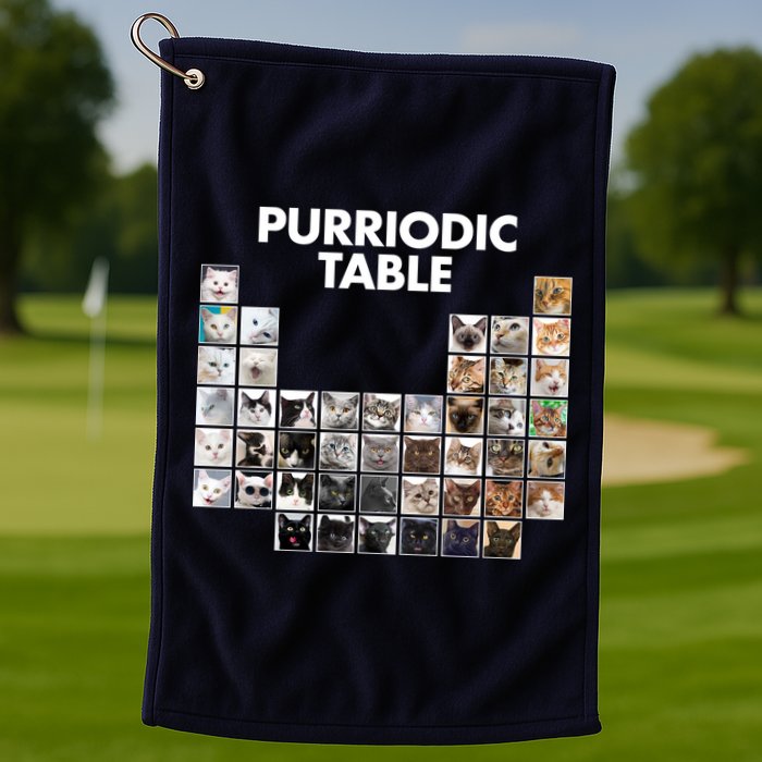 Purriodic Table Of Cats Periodic Golf Towel