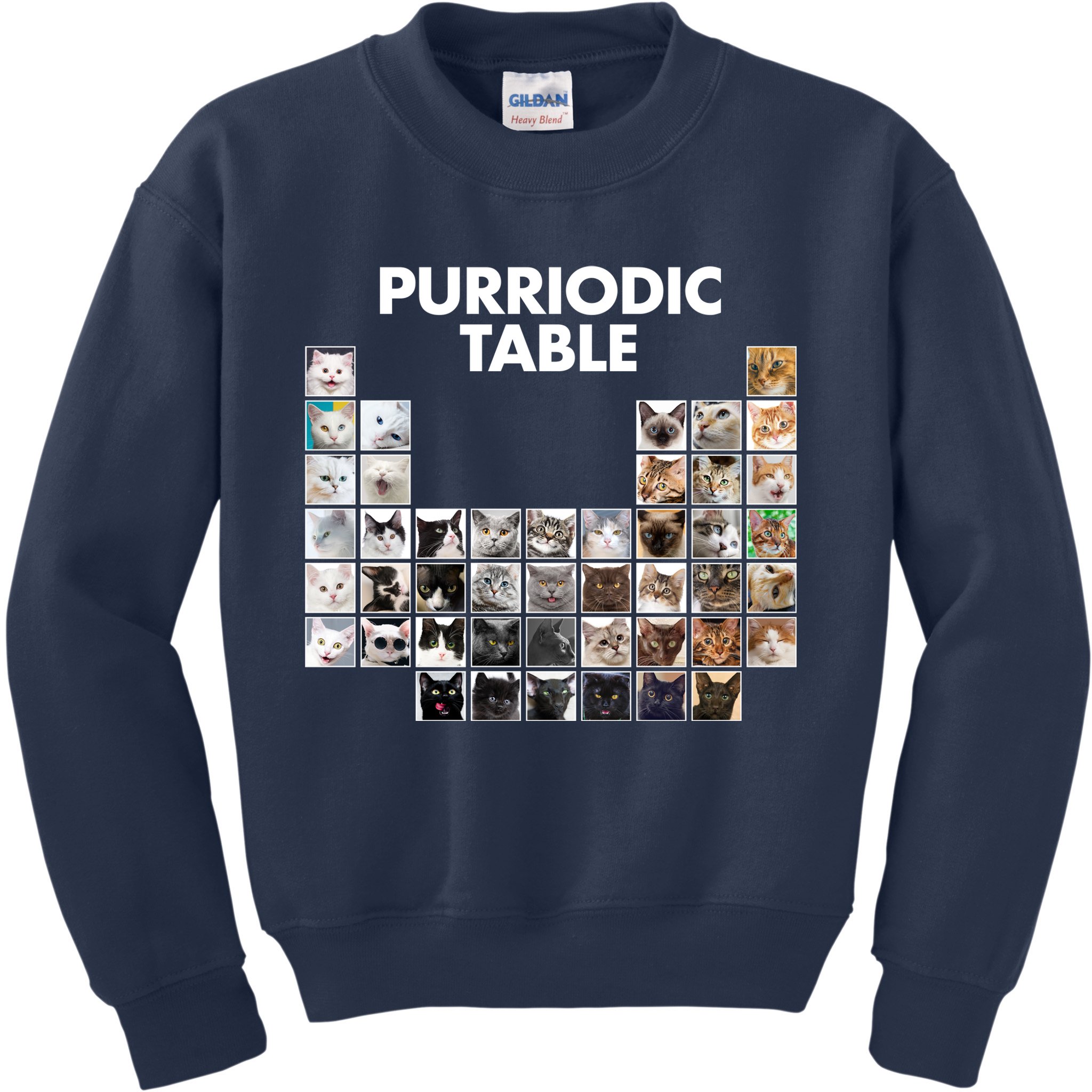 Purriodic Table Of Cats Periodic Kids Sweatshirt