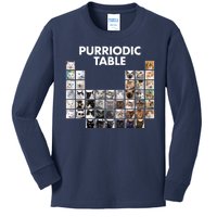 Purriodic Table Of Cats Periodic Kids Long Sleeve Shirt