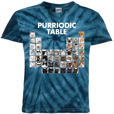 Purriodic Table Of Cats Periodic Kids Tie-Dye T-Shirt