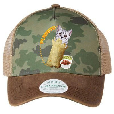 Purrito Cat In A Burrito Legacy Tie Dye Trucker Hat