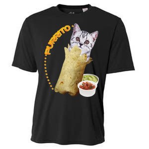 Purrito Cat In A Burrito Cooling Performance Crew T-Shirt