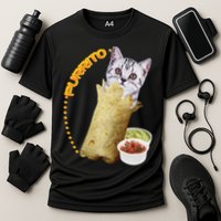 Purrito Cat In A Burrito Cooling Performance Crew T-Shirt