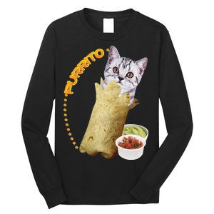 Purrito Cat In A Burrito Long Sleeve Shirt