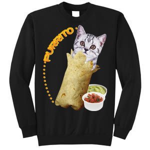 Purrito Cat In A Burrito Sweatshirt