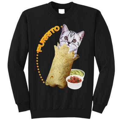 Purrito Cat In A Burrito Sweatshirt