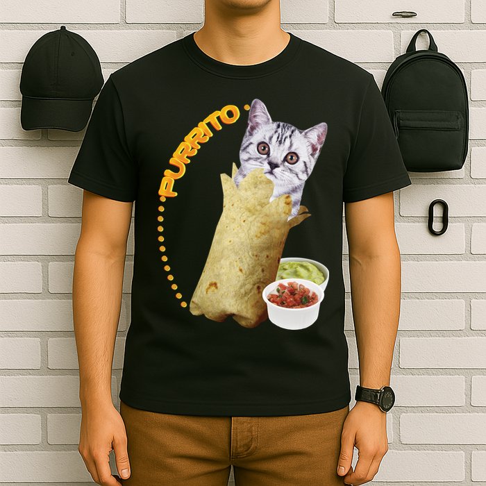 Purrito Cat In A Burrito T-Shirt