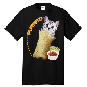 Purrito Cat In A Burrito Tall T-Shirt