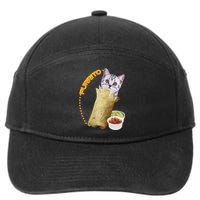 Purrito Cat In A Burrito 7-Panel Snapback Hat