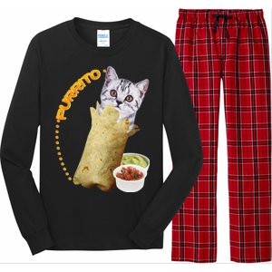 Purrito Cat In A Burrito Long Sleeve Pajama Set