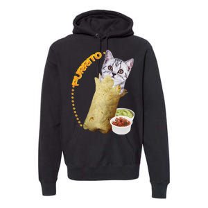 Purrito Cat In A Burrito Premium Hoodie