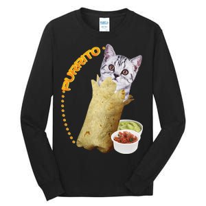 Purrito Cat In A Burrito Tall Long Sleeve T-Shirt