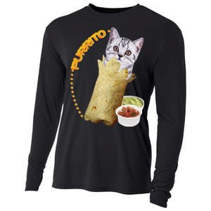 Purrito Cat In A Burrito Cooling Performance Long Sleeve Crew