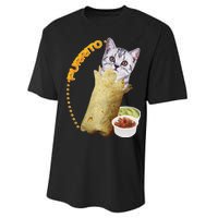 Purrito Cat In A Burrito Performance Sprint T-Shirt