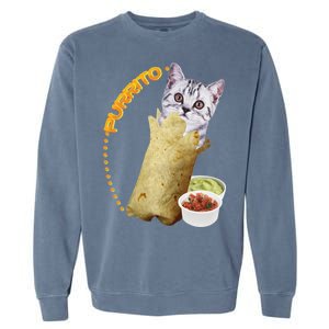 Purrito Cat In A Burrito Garment-Dyed Sweatshirt