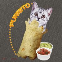 Purrito Cat In A Burrito Cotton Canvas Backpack