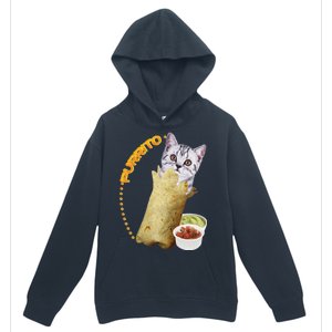 Purrito Cat In A Burrito Urban Pullover Hoodie