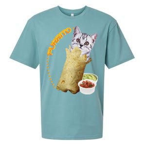 Purrito Cat In A Burrito Sueded Cloud Jersey T-Shirt