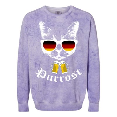 Purrost Cat Funny Oktoberfest Colorblast Crewneck Sweatshirt