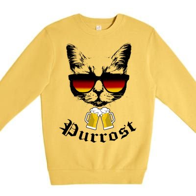 Purrost Cat Funny Oktoberfest Premium Crewneck Sweatshirt