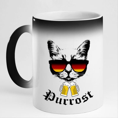 Purrost Cat Funny Oktoberfest 11oz Black Color Changing Mug