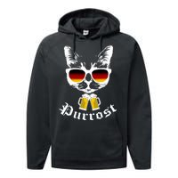 Purrost Cat Funny Oktoberfest Performance Fleece Hoodie