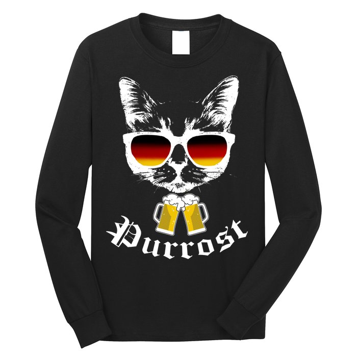 Purrost Cat Funny Oktoberfest Long Sleeve Shirt