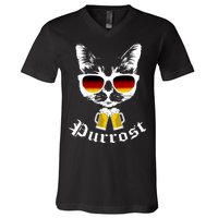 Purrost Cat Funny Oktoberfest V-Neck T-Shirt