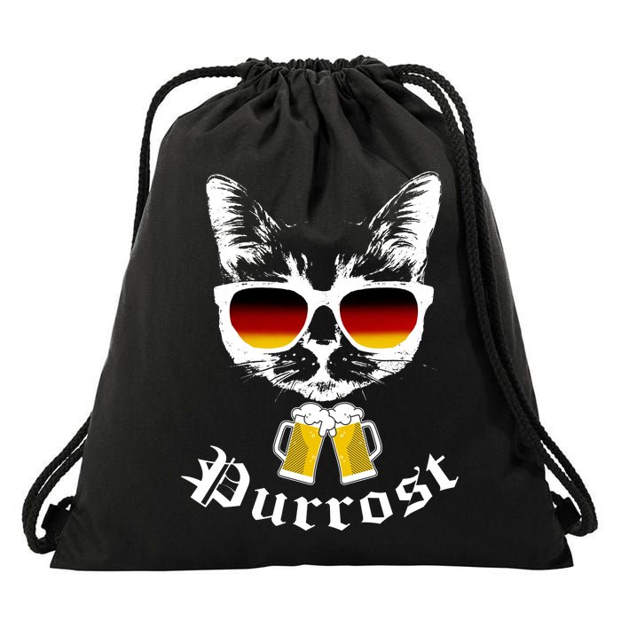 Purrost Cat Funny Oktoberfest Drawstring Bag