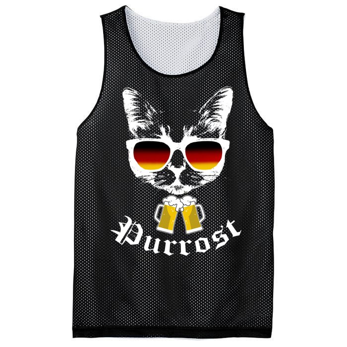 Purrost Cat Funny Oktoberfest Mesh Reversible Basketball Jersey Tank