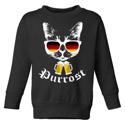 Purrost Cat Funny Oktoberfest Toddler Sweatshirt