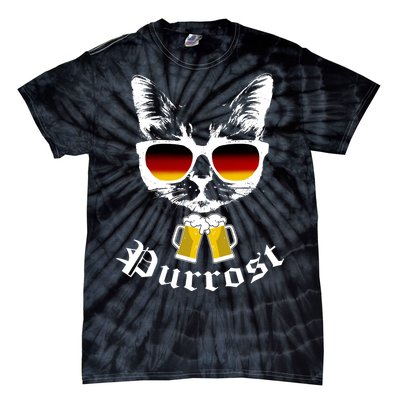 Purrost Cat Funny Oktoberfest Tie-Dye T-Shirt