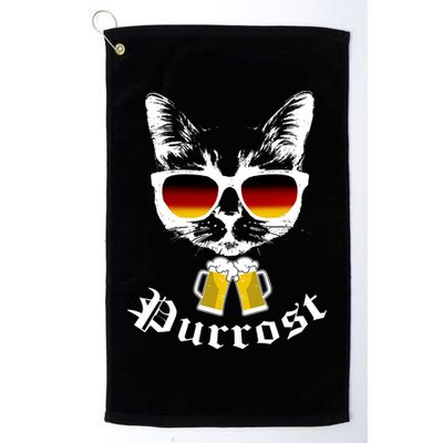 Purrost Cat Funny Oktoberfest Golf Towel