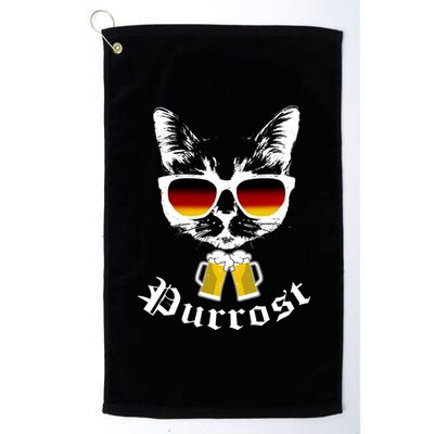 Purrost Cat Funny Oktoberfest Platinum Collection Golf Towel