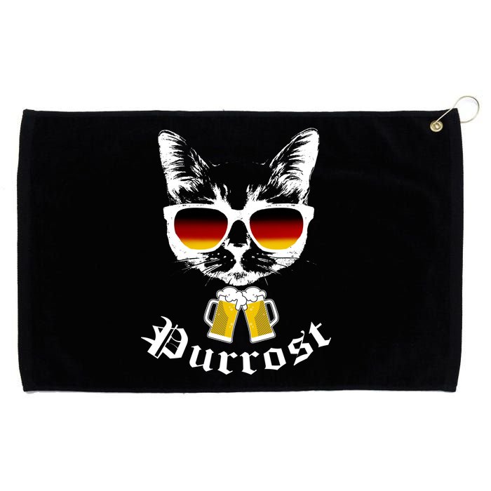 Purrost Cat Funny Oktoberfest Grommeted Golf Towel