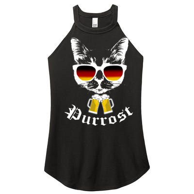 Purrost Cat Funny Oktoberfest Women's Perfect Tri Rocker Tank