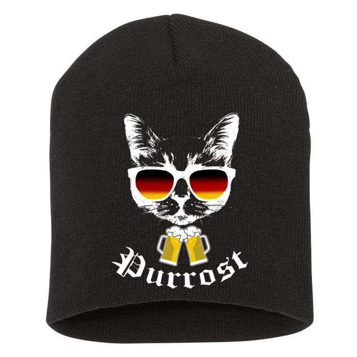 Purrost Cat Funny Oktoberfest Short Acrylic Beanie