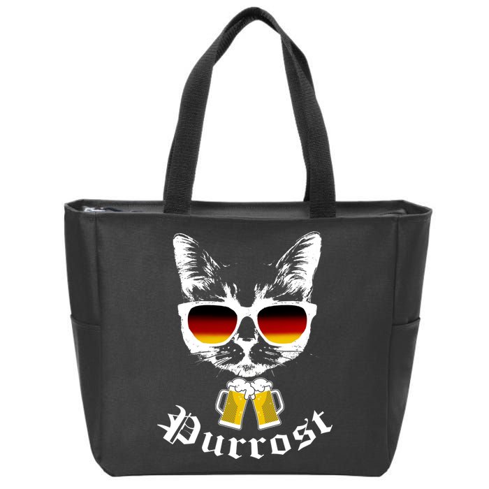 Purrost Cat Funny Oktoberfest Zip Tote Bag