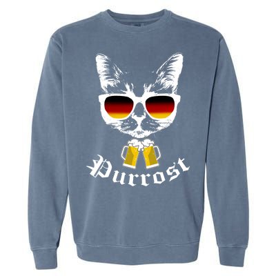 Purrost Cat Funny Oktoberfest Garment-Dyed Sweatshirt