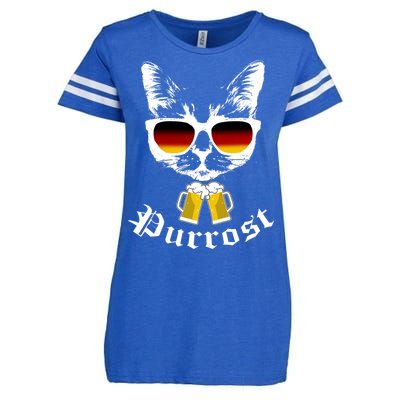 Purrost Cat Funny Oktoberfest Enza Ladies Jersey Football T-Shirt