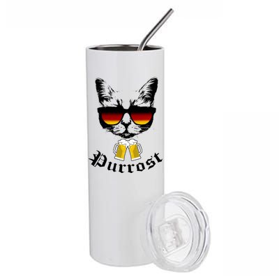 Purrost Cat Funny Oktoberfest Stainless Steel Tumbler